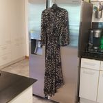 Ganni ππ Asymmetrical Floral Print Georgette Wrap Dress 100% Viscose ~ 34 EU Photo 12