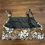 Aerie  Offline Sports Bra Women’s Medium Square Neck Brown Floral Printed Photo 1