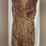 EXPRESS Cheetah Print Hot Pink Dark Brown Spots zipper back Small NWOT Photo 0