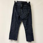 AGOLDE  High Rise Busted Knee Crop Straight Leg Jeans Black Denim Women's Size 28 Photo 3