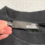 Love moschino  Lady Diamond Black Crewneck Graphic Print Cotton Sweatshirt Size 6 Photo 4