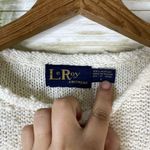 Vintage ivory cherry open knit sweater Size L Photo 3