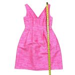 Betsey Johnson Women's Pink Jacquard Structured Mini A-Line Dress Size 4 Tweed Photo 2