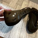 Crocs  Adrina Flats Bronze Jelly Slip-On Open Toe Cut Out Shoes Size 7 Y2K Photo 4