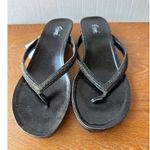 Fioni Black Women's Rhinestone-Embellished Flip Flop Sandals Black Size 8.5 Photo 5