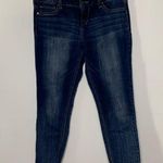 Maurice's Dark Wash Mid-Rise Cropped Raw Hem Jeans Size L Photo 0