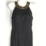 Vintage Delaru‎ Linda Bernell Women's Sequin Halter Neck Maxi Dress Black Size 4 Photo 1