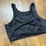 Beach Riot  Sports Bra Top Sz Medium Black Shimmer Sparkle Twist Knot Open Back Photo 9