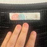 Free People  Beach Top asymmetrical cover up ribbed stripped charcoal gray size S Photo 6