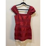 Hellessy Emily Dress In Red With Contrast White Shirttail Hem Size 4 Crimson Photo 2