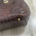 Brahmin Croc Embossed Leather Medium Convertible Tote Shoulder Bag Brown Photo 5