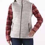 Kuhl Light Grey Fleece Lined Vest w/ Hood Marled Zip-Down Pockets Size Medium Photo 0