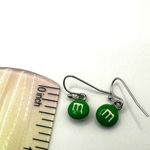 M and M small green M and M earrings Photo 4