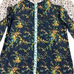 Sundance Button Front Floral Long Sleeve Top 100% Cotton sz Small Boho Western Blue Photo 1