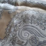 Versace NWT  Tan Cream Chic Old Money Dainty Feminine Whimsical Boho Silk Scarf Photo 1
