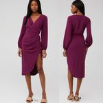 Amanda Uprichard  Long Sleeve Roma Dress Womens S in Aubergine Purple Photo 1
