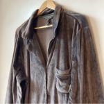 SKIMS Velour Buttoned Stretch Pajama Top Shirt Brown Size undefined Photo 4