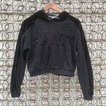 PINK - Victoria's Secret Y2K VS Pink black velvet cropped hooded sweatshirt XS Photo 0