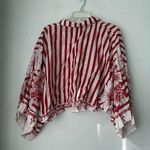 Farm Rio Red & White Floral Chains Shirt XS Photo 8