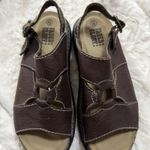 Faded Glory ‎ Y2k Brown Crissy Ankle Strap Sandals Women's 8 Chunky Artsy Boho Photo 2