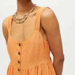 Urban Outfitters  Pia Tiered‎ Button-Front Romper Dress Size Large Photo 3