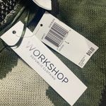 NEW Workshop Republic Clothing Green Camo Print Open cardigan, Size Large Black Photo 4