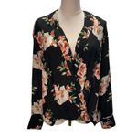 Likely  Sophia Floral Mimi Top in Black Multi Womens Large‎ Pink Classic Boho Photo 1