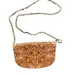 Vegan Leather Bag Womens Brown Crossbody Boho Beaded Strap Shoulder Western Tan Photo 0