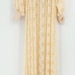 Womens Sheer Lace Off Shoulder Maternity Pregnancy Photoshoot Maxi Dress Size M Tan Size M Photo 1