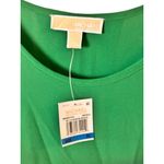 Michael Kors Michael Large Emerald Green Layered Chiffon Blouse Womens Photo 4