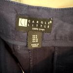 100% Linen Navy Shorts VTG Women's Size 8 Blue Photo 2