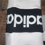 Adidas Three Stripes Cropped Pullover Women’s Size Large Black/Grey/White Photo 8