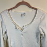 & Other Stories & Other Stories Women’s White Long Sleeve Bodysuit Medium Photo 1