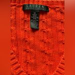 Ralph Lauren Lauren  Women's V-Neck Sweater - Vibrant Orange Photo 6
