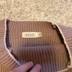 Roolee Mock Neck Balloon Sleeve Stripe Sweater Photo 6