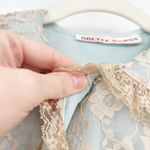 ODETTE BARSA Womens Vintage Coquette Blue Lace Bow Robe Duster Gown House Dress Size M Photo 6