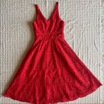 Adelyn Rae Womens Size XS V-Neck Lace Orange Dress Photo 7