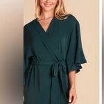 Birdy Grey Kenney ruffle robe emerald XS/S Photo 1