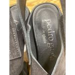 Pedro Garcia Yuval Slingback Sandals Women's 6.5 Black Suede Peep Toe Preppy S57 Photo 3