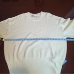 Trina Turk Chloe Merino Wool Sweater Ruffled Sleeves White Sz XL Photo 8