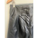 Venus  woman's size 2  Black‎ Faux Leather Shorts Pleated High Waist Dressy Party Photo 3