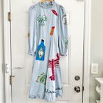 Stella Nova Million Dollar Baby Embroidered Circus Midi Dress Blue Size XS Photo 13