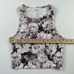 Balance Collection Mia crop tank Purple Roses sport top Size Small Photo 5
