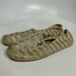 Michael Michael Kors Kendrick slip on espadrille‎ shoes size 7.5 Silver Photo 3