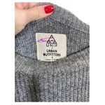 Unif Women's Gray Ribbed Waffle Knit Pullover Acrylic Blend Sweater Size Small Photo 8