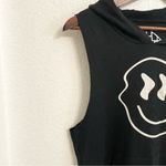 Chaser  Womens Shirt Sleeveless Sweatshirt Black Smiley Daze Hooded Size Small Photo 4