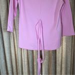 Ann Taylor  Light Pink Three Quarter Sleeve Tie Waist Sweatshirt Size Small Photo 13