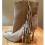 Veronica Beard Suede Vero Cucio "Nyoni" ankle booties with fringe trim, S99 Photo 4