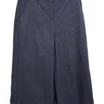 Theory Halientra Chino Wide-Leg Pants Cotton Blend Size 0 Navy #G0204217 Photo 0