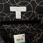 Charter Club  Black and White Geometric Button Down Shirt Photo 3